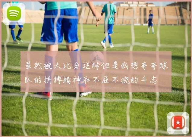 虽然被大比分逆转但是我想夸夸球队的拼搏精神和不屈不挠的斗志
